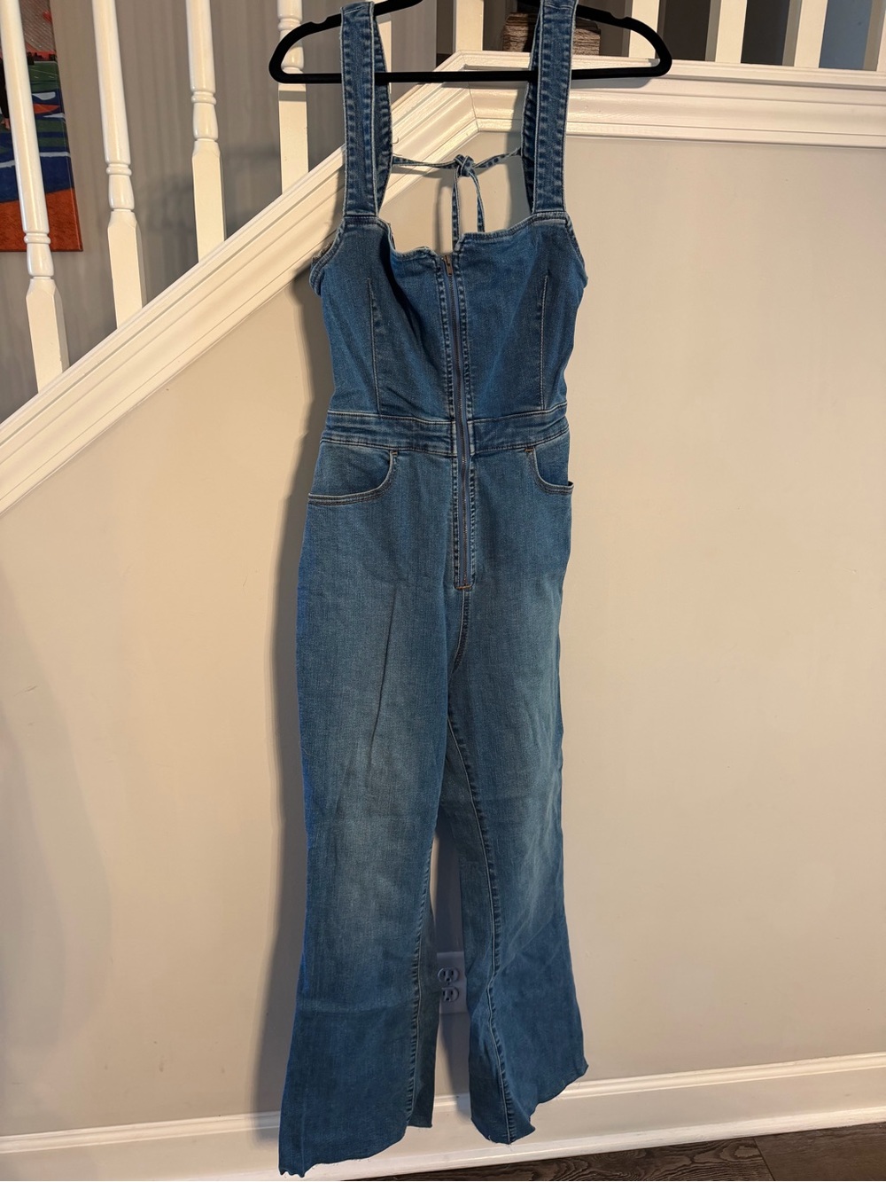 Free People Denim Corset Jumpsuit - Light Blue - Picture 2 of 4